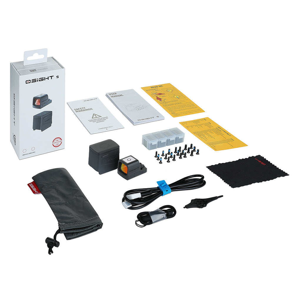 Osight S Enclosed Emitter Red Dot - 32 MOA Circle + 2 MOA - RMSc Footprint - Magnetic Charging