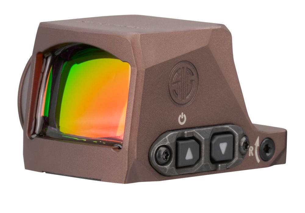 Sig Sauer Romeo X Compact FDE Enclosed Red Dot, Circle Dot, RMSc Footprint, Enclosed Emitter, FDE Housing