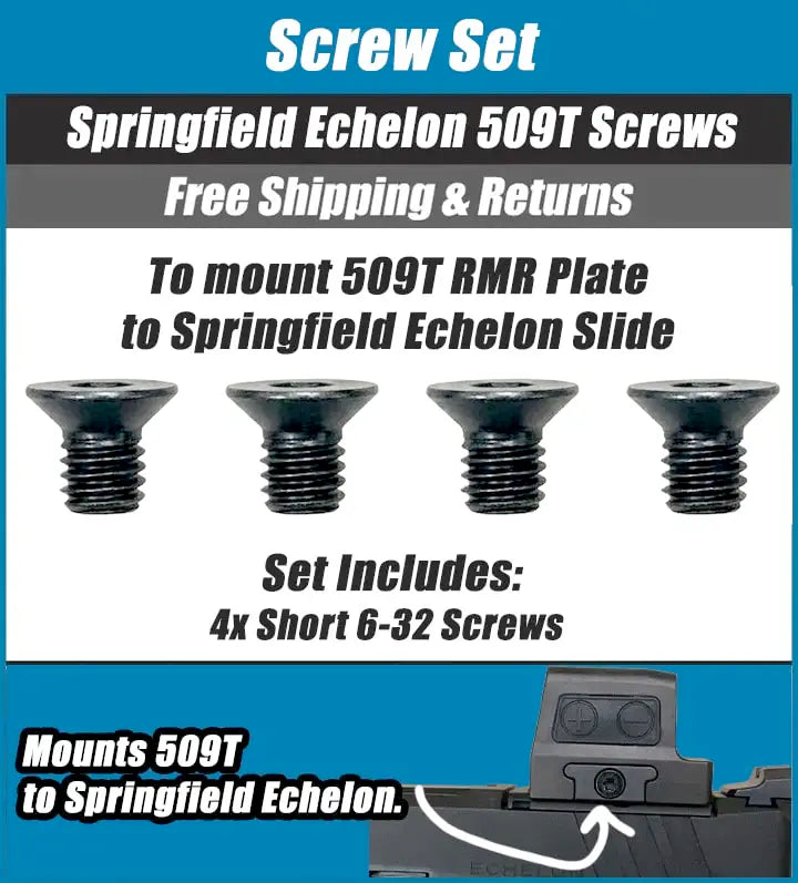 Holosun 509T RMR Plate to Springfield Echelon Screws - Set of 4
