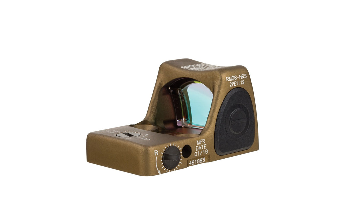 Trijicon RMR HRS Type 2 Adjustable Red Dot Sight Coyote Brown - 7075 T6 Aluminum - 3.25 MOA