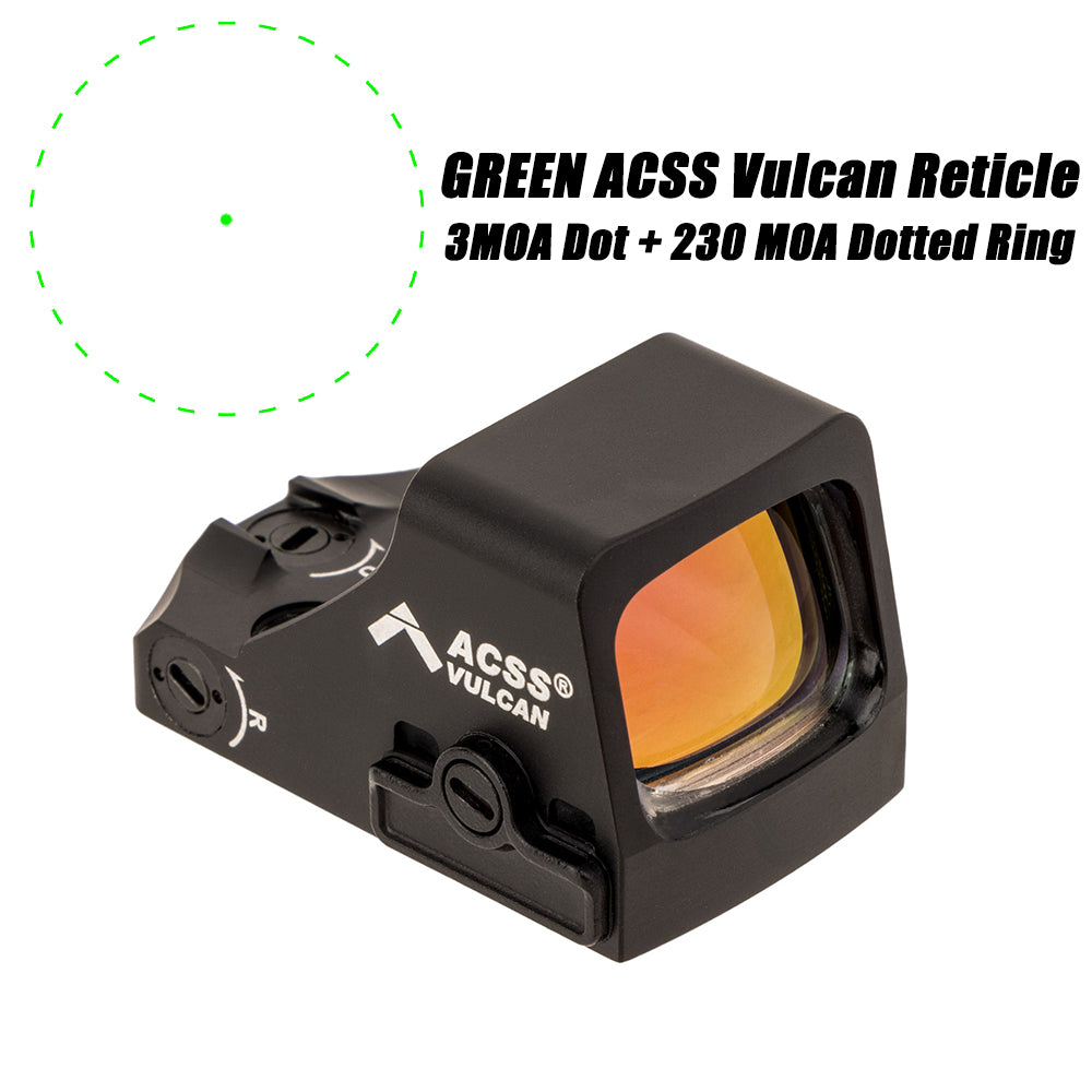Holosun 507K X2 Green Dot ACSS Vulcan Reticle, K Series Footprint (Modified RMSc),- HE507K-GR-X2-ACSS