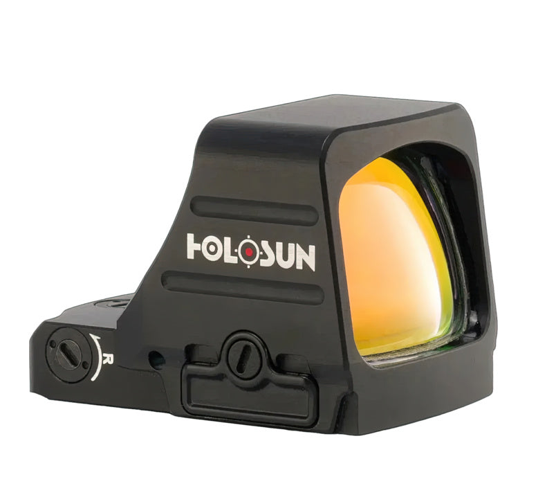 Holosun 407 COMP Green, Huge Competition Window, RMR Footprint, 6 MOA Red Dot, Side Battery - HE407COMP-GR6