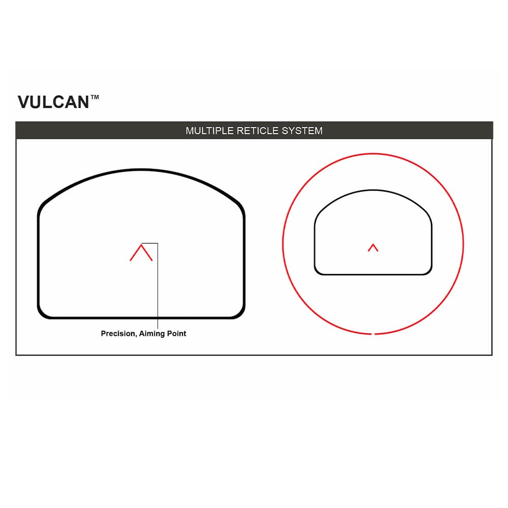 Holosun 507C X2 Red Dot ACSS Vulcan Reticle, RMR Footprint, Solar Failsafe - HS507C-X2-ACSS