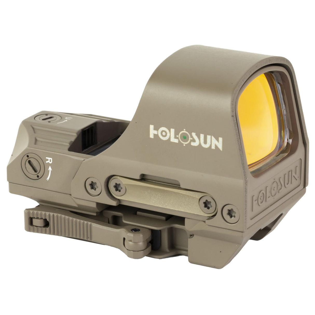 Holosun HS510C FDE Green Dot 65 MOA Circle 2 MOA Green Dot Aluminum Housing Matte Finish Solar with Internal Battery - HE510C-GR-FDE