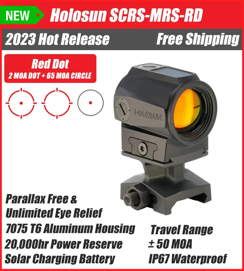 Holosun SCRS MRS Red Dot, 65 MOA Circle & 2 MOA Red Dot - SCRS-RD-MRS