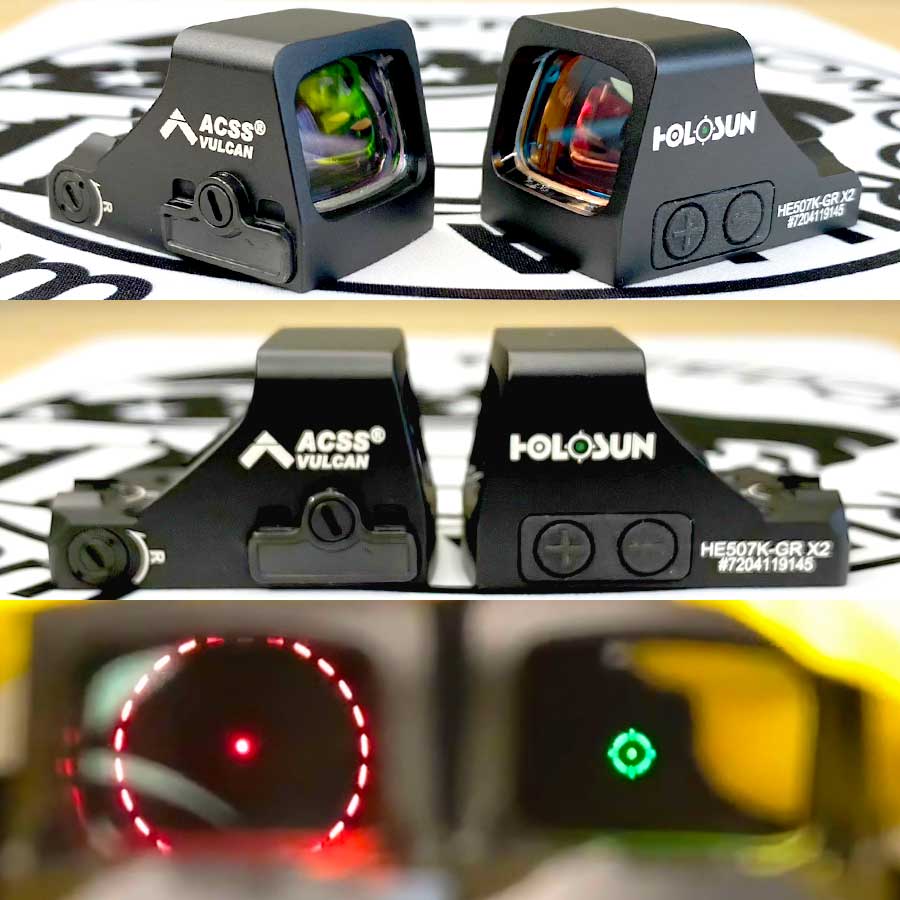 確認用② Holosun 507K X2 ACSS Vulcan vs 507K X2 Photo & Video Comparison