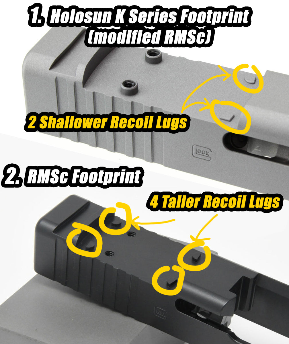 RMSc vs Holosun K Series Footprint