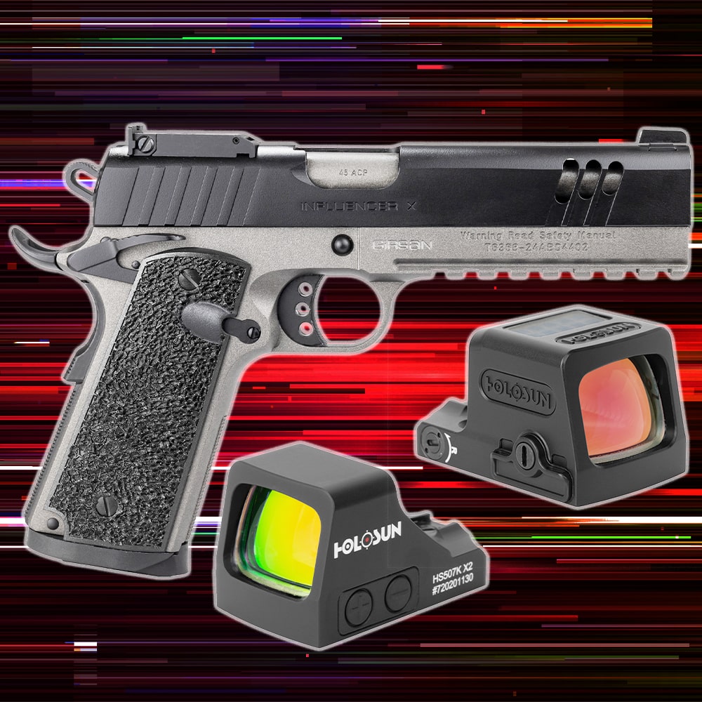 Top EAA Girsan Influencer MC1911 Holosun Optics - Red & Green Dot Sights
