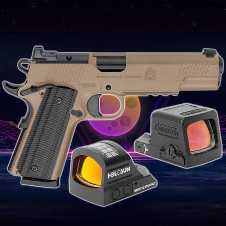 Top 12 Springfield 1911 Ronin, Emissary, Operator, & TRP AOS Holosun Optics - Red & Green Dot Sights