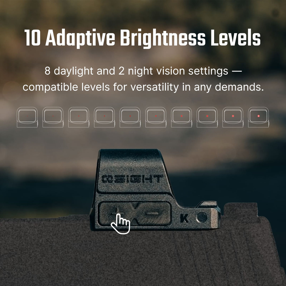 Osight K Reflex Red Dot – 6 MOA Dot with Side-Loading Battery, RMSc Footprint, Motion Sensor