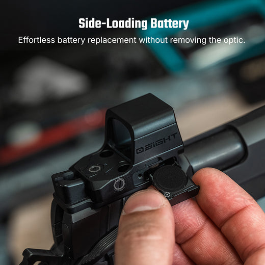 Osight XE Enclosed Red Dot Sight, RMR Footprint, 2/6+32 MOA Multi-Reticle System, Battery Operated