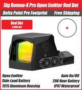 SIG ROMEO-X PRO Open Emitter Red Dot - 3MOA, 6MOA, Circle Dot - Delta Point Pro (DPP) Footprint - SORX1000, SORX1030, SORX1060