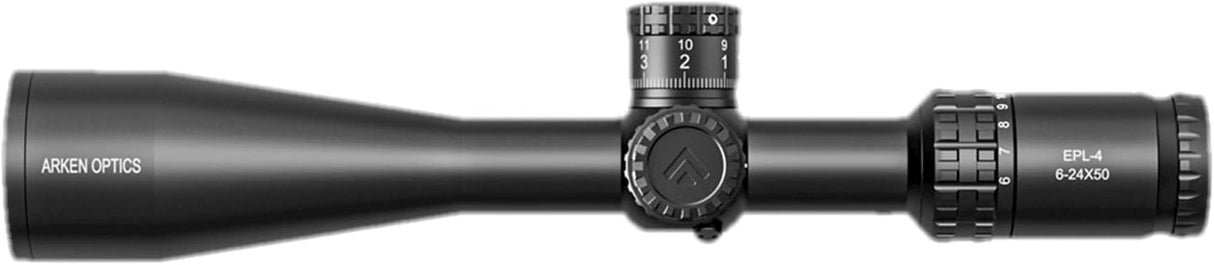 Arken Optics EPL4 6-24×50 FFP Illuminated Reticle with Zero Stop 30mm Tube Lightweight Rifle Scope