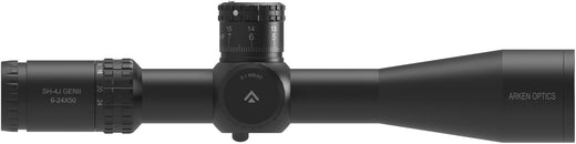 Arken Optics SH-4J 6-24X50 Rifle Scope FFP Illuminated Reticle with Zero Stop 34mm Tube