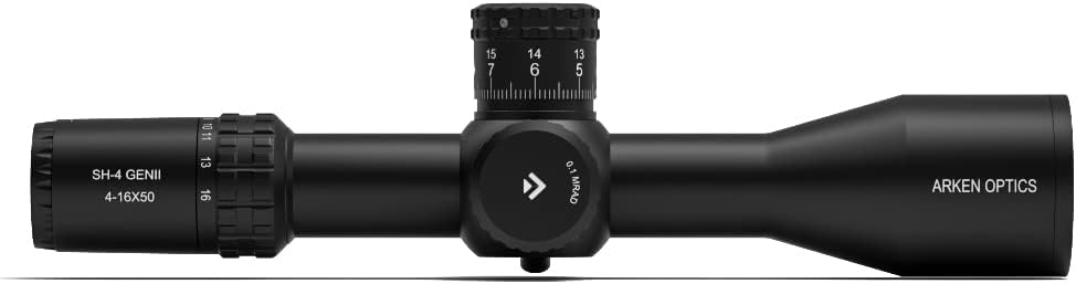 Arken Optics SH4 GEN2 4-16X50 Rifle Scope FFP VPR Illuminated Reticle with Zero Stop - 34mm Tube