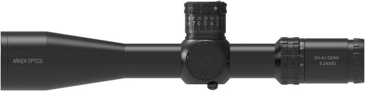 Arken Optics SH-4J 6-24X50 Rifle Scope FFP Illuminated Reticle with Zero Stop 34mm Tube