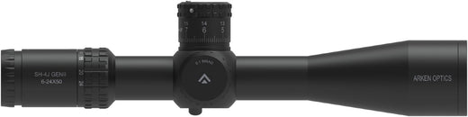 Arken Optics SH-4J 6-24X50 Rifle Scope FFP Illuminated Reticle with Zero Stop 34mm Tube