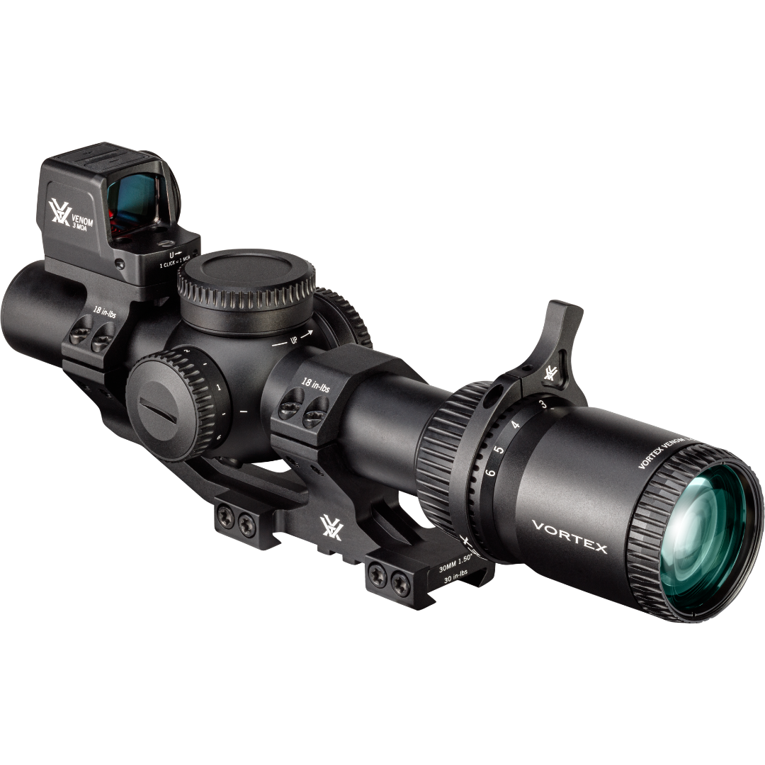 Vortex Venom 1–6×24 Scope + Venom 3 MOA Red Dot + Mounts Pack - BNDL-VEN1601-VENMRD3-MTS