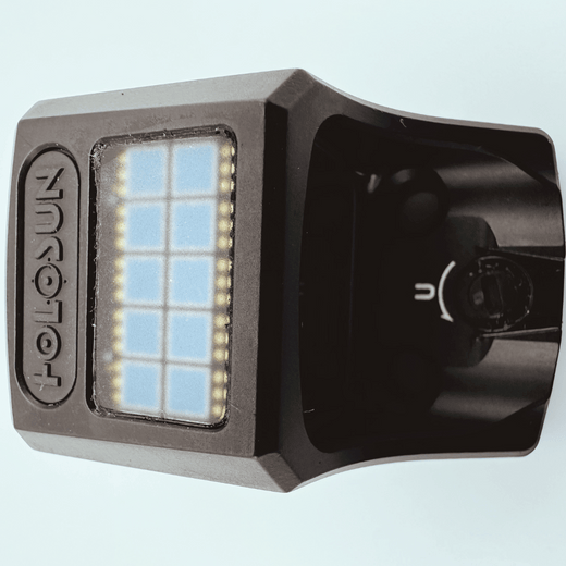 Holosun SCS Carry, K-Series Footprint (Modified RMSc), RMSc Adapter Plate Included, 20k Hr Power Reserve, Solar Recharging Battery, 32 MOA Circle & 2 MOA Green Dot, MRS Reticle, Enclosed Emitter - SCS-CARRY-GR