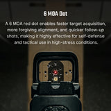 Osight SE Enclosed Red 6 MOA Dot, Side Battery, RMSc Footprint