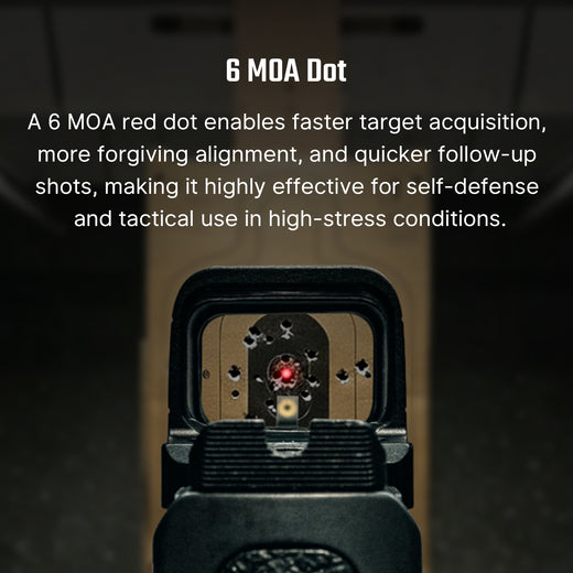 Osight SE Enclosed Red 6 MOA Dot, Side Battery, RMSc Footprint