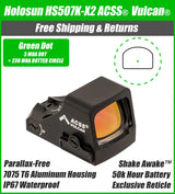 OPEN BOX [LIKE NEW] Holosun 507K X2 Green Dot ACSS Vulcan Reticle