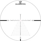 Arken Optics LH-4 4-16x44 FFP Rifle Scope with Illuminated VPR/VHR Reticle and Capped Tool-Less Turrets – 30mm Tube
