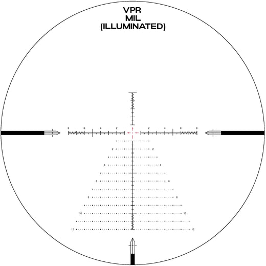Arken Optics LH-4 4-16x44 FFP Rifle Scope with Illuminated VPR/VHR Reticle and Capped Tool-Less Turrets – 30mm Tube
