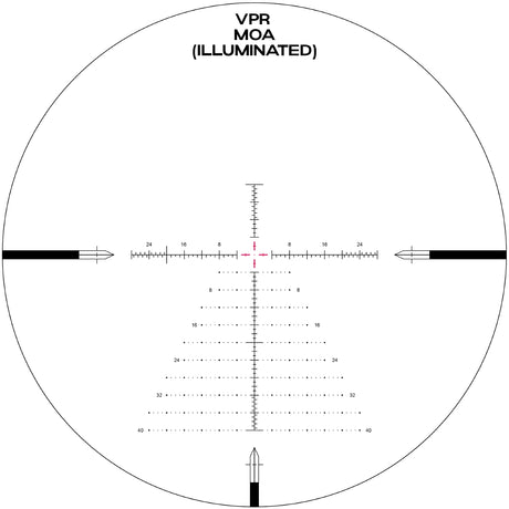 Arken Optics LH-4 4-16x44 FFP Rifle Scope with Illuminated VPR/VHR Reticle and Capped Tool-Less Turrets – 30mm Tube