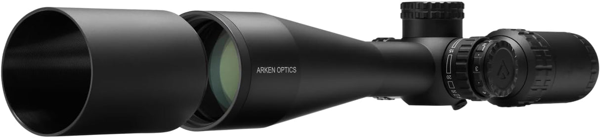 Arken Optics LH-4 6-24x50 FFP FFP Rifle Scope with Illuminated Reticle and Capped Tool-Less Turrets - 30mm Tube