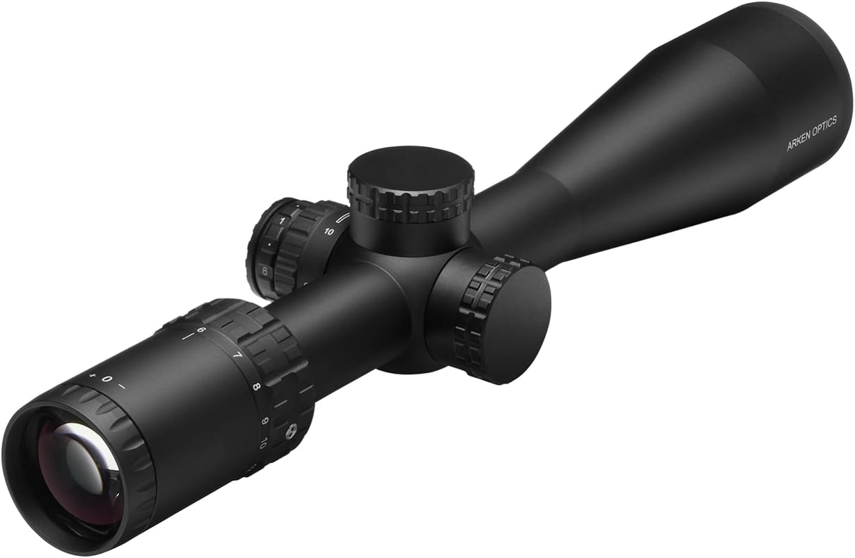 Arken Optics LH-4 6-24x50 FFP FFP Rifle Scope with Illuminated Reticle and Capped Tool-Less Turrets - 30mm Tube