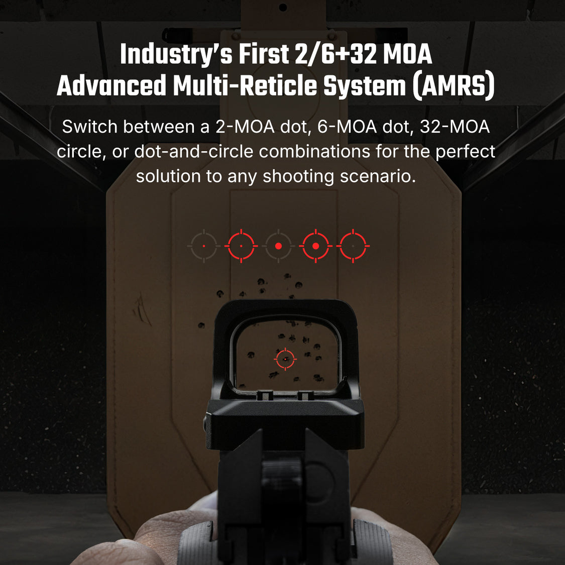 Osight XE Enclosed Red Dot Sight, RMR Footprint, 2/6+32 MOA Multi-Reti ...