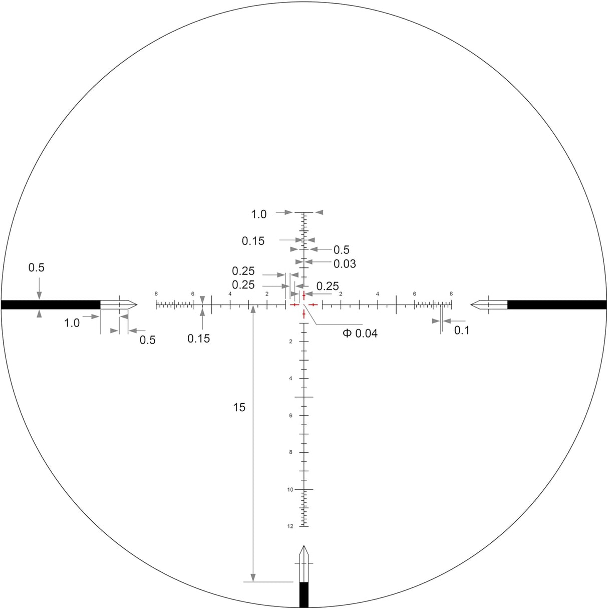 Arken Optics SH4J 6-24X50 Rifle Scope FFP Illuminated Reticle with Zero Stop 34mm Tube