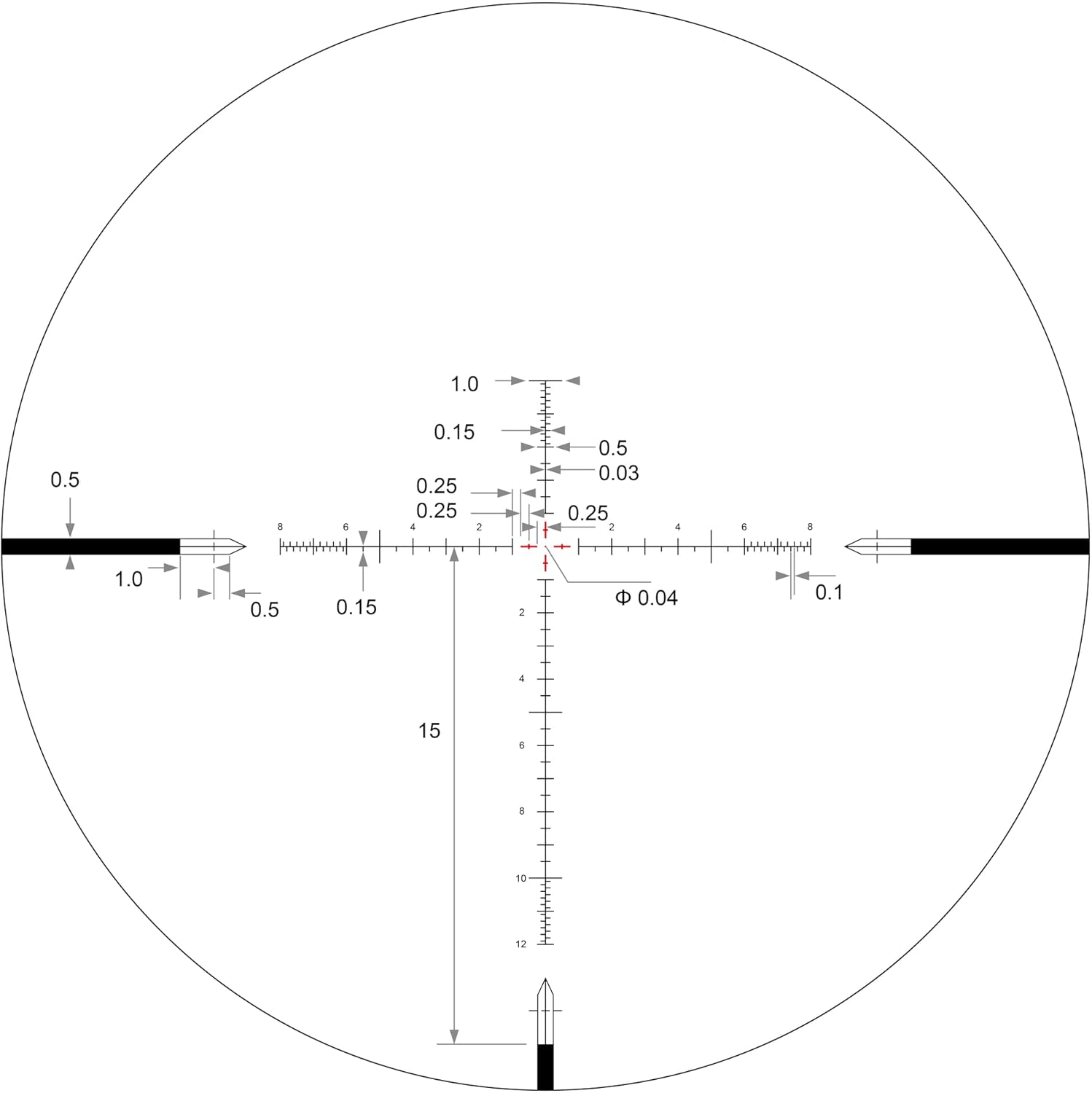 Arken Optics EPL4 6-24×50 FFP Illuminated Reticle with Zero Stop