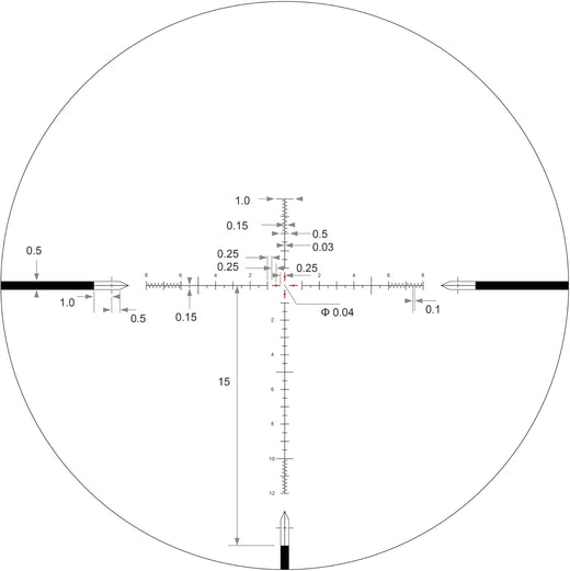 Arken Optics EPL4 6-24×50 FFP Illuminated Reticle with Zero Stop 30mm Tube Lightweight Rifle Scope