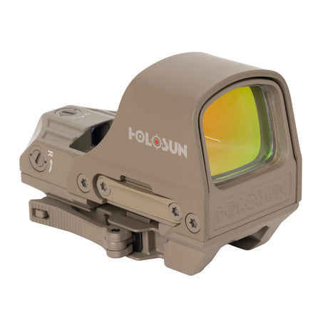 Holosun HS510C FDE Red Dot 65 MOA Circle 2 MOA Red Dot Aluminum Housing Matte Finish Solar with Internal Battery - HS510C-FDE