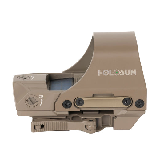 Holosun HS510C FDE Green Dot 65 MOA Circle 2 MOA Green Dot Aluminum Housing Matte Finish Solar with Internal Battery - HE510C-GR-FDE