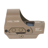 Holosun HS510C FDE Green Dot 65 MOA Circle 2 MOA Green Dot Aluminum Housing Matte Finish Solar with Internal Battery - HE510C-GR-FDE