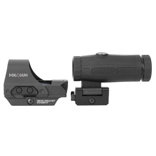Holosun HS510C Red Dot Open Reflex Sight and HM3X Magnifier Combo Pack - 510C+HM3X