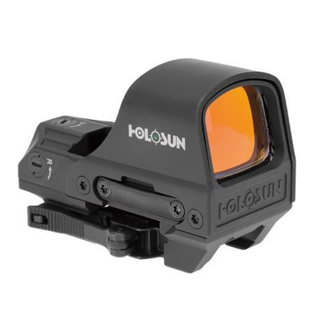 Holosun 510C Green Dot Reflex Sight, 65MOA Circle 2 MOA Dot, Solar with Internal Battery, Quick Release Mount, Protective Hood - HE510C-GR
