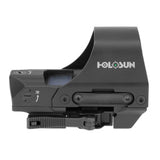 Holosun 510C Green Dot Reflex Sight, 65MOA Circle 2 MOA Dot, Solar with Internal Battery, Quick Release Mount, Protective Hood - HE510C-GR