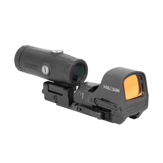Holosun HE510C Green Dot Open Reflex Sight and HM3X Magnifier Combo Pack - 510C Green+HM3X