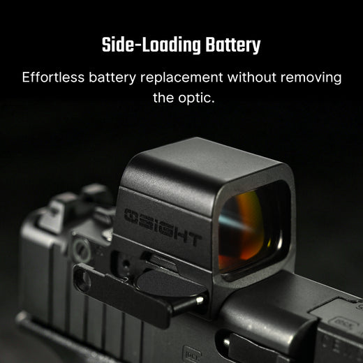 Osight SE Enclosed Red 6 MOA Dot, Side Battery, RMSc Footprint