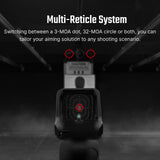 Osight C Red Dot – 3 MOA Dot and 32 MOA Circle Multi-Reticle, Side-Loading Battery, RMR Footprint