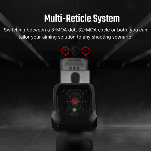 Osight C Red Dot, 32 MOA Circle + 3 MOA Dot, Side-Loading Battery, RMR Footprint