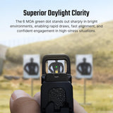 Osight SE Enclosed Green 6 MOA Dot, Side Battery, RMSc Footprint