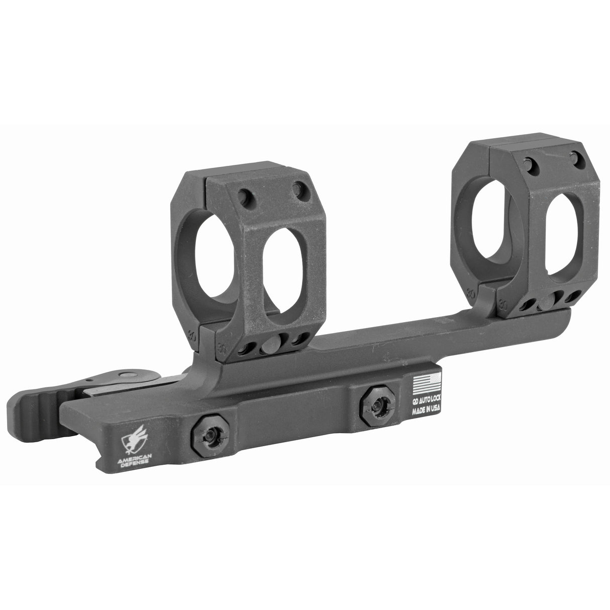 American Defense Mfg AD-Recon 30mm Cantilever Scope Mount Rings in Black - 1
