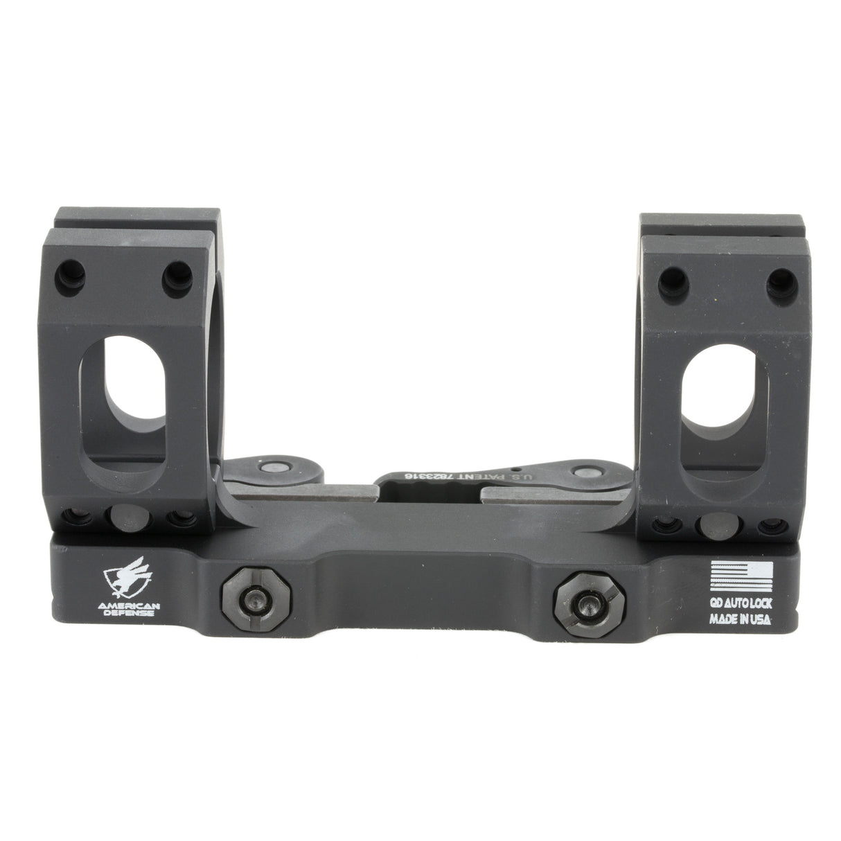 American Defense Mfg 30mm Low Quick Detach Scope Rings Rings in Black - 2