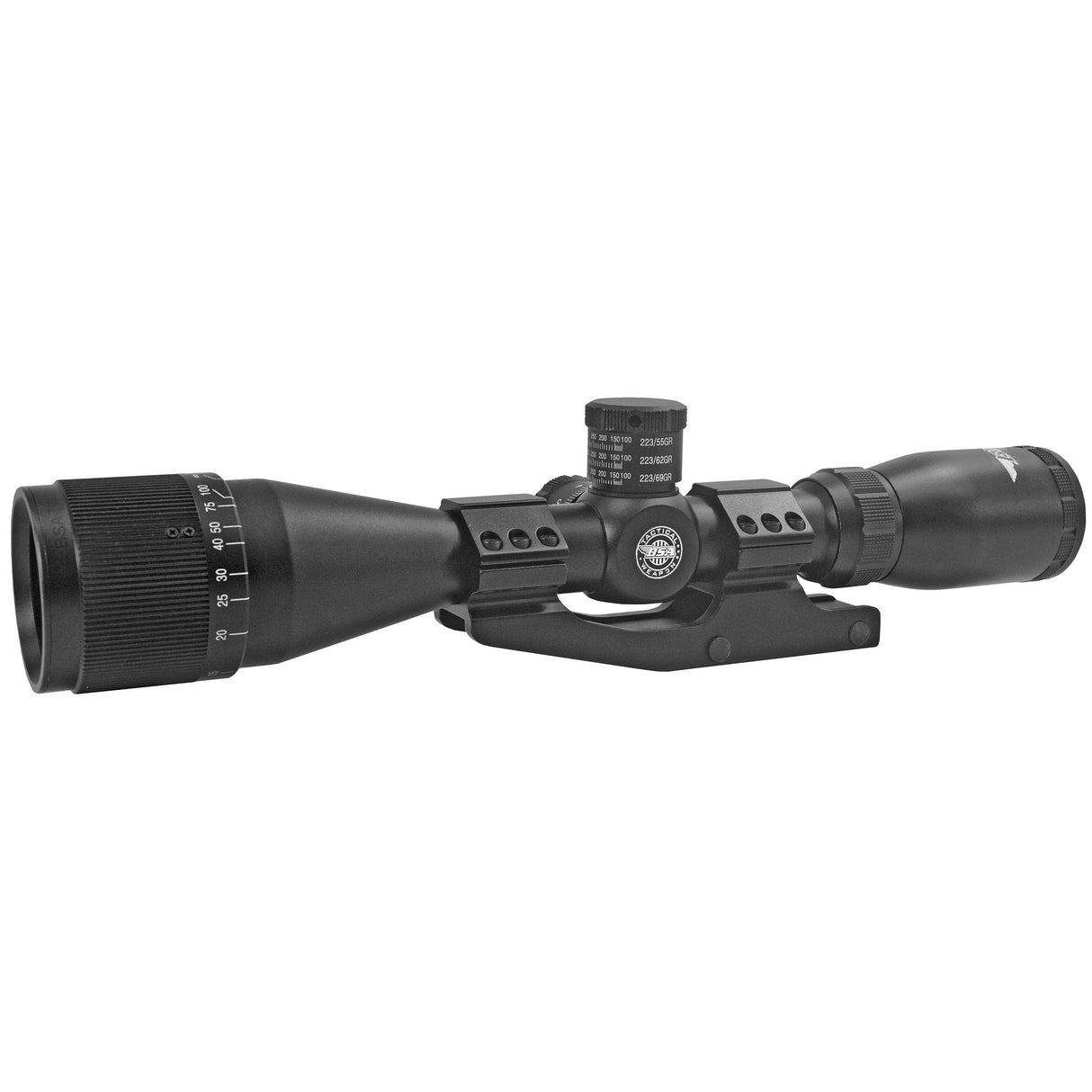 BSA Tactical 3-12x40mm Rifle Scope with Mil-Dot Reticle and .223/.308 Calibrated Turrets