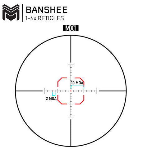 Monstrum Banshee 1-6x24 LPVO Rifle Scope - SB1624